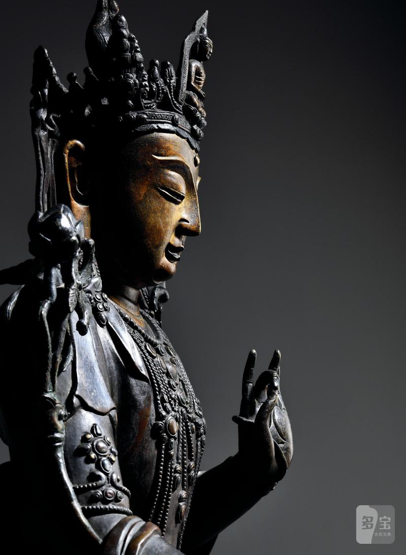 明宣德（1426-1435年）观音菩萨坐像 - 图3